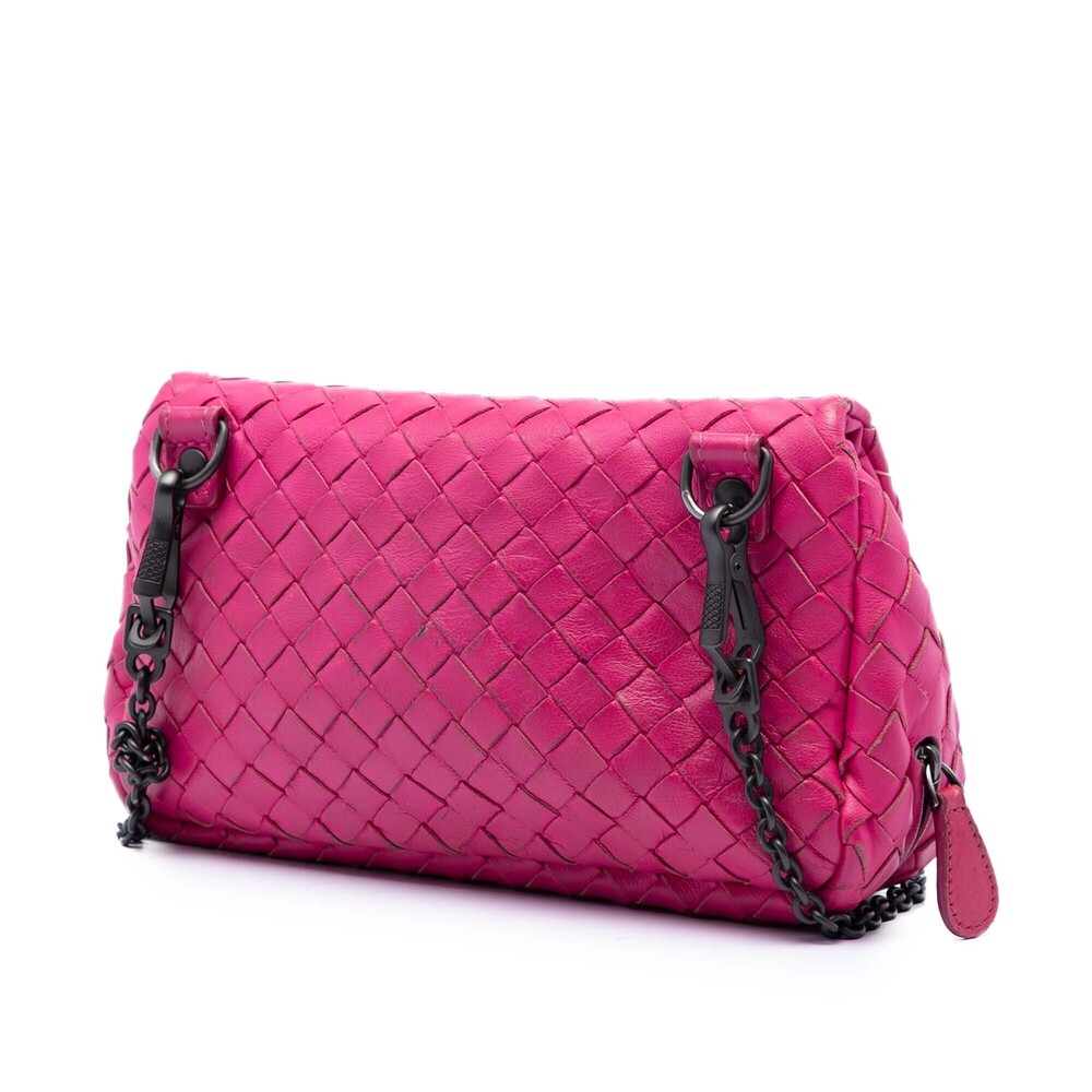 Pre-Loved Bottega Veneta Mini Nappa Intrecciato Expandable Chain Flap Crossbody - Picture 2 of 6